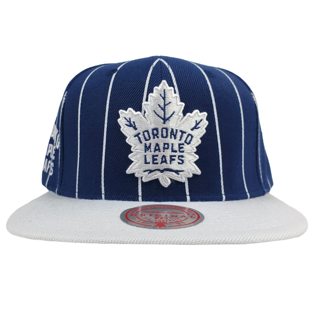 Toronto Maple Leafs Mitchell & Ness NHL Snapback Hat Cap 3D Logo Navy White NWT